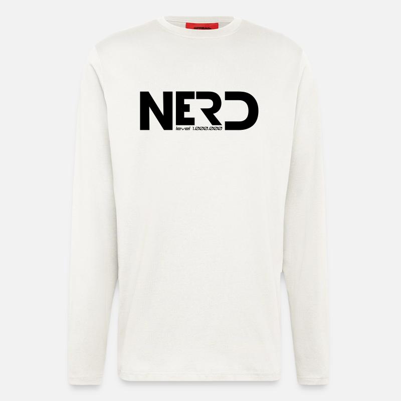 nerd level 1000000 - Langarmshirt - made by SPREAD  - OFF WHITE