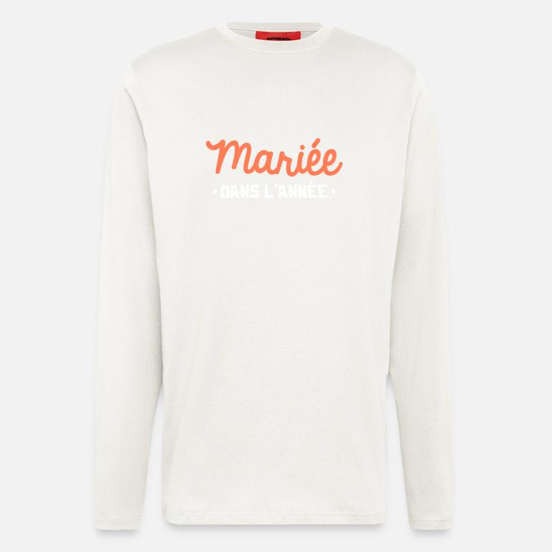 Mariée dans l'année evjf - Manches longues bio décontracté fabriqué en UE - OFF WHITE