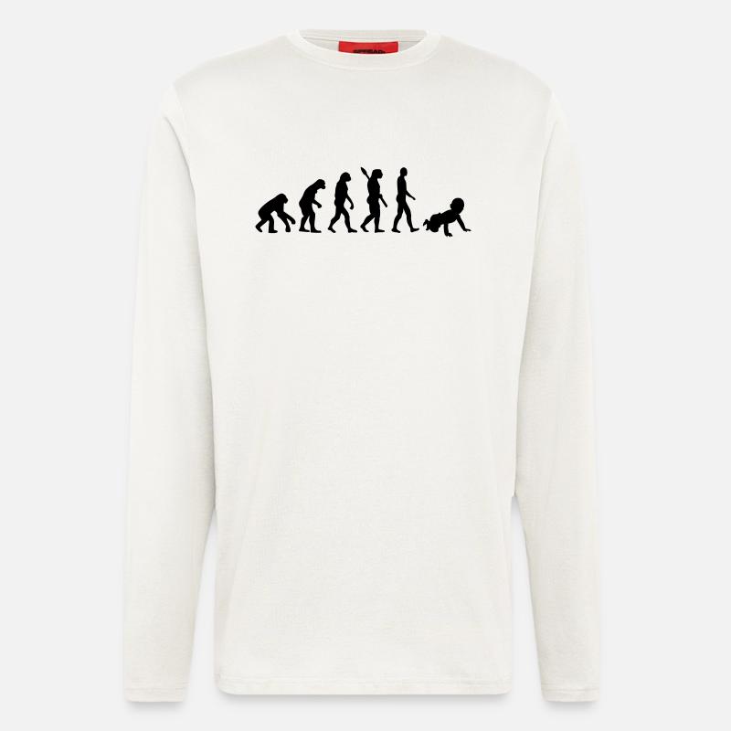 Évolution Bébé - Manches longues bio décontracté fabriqué en UE - OFF WHITE