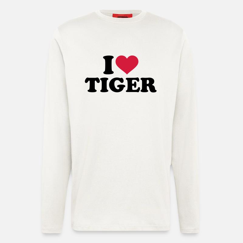 I love Tiger - Longsleeve - made by SPREAD  - OFF WHITE