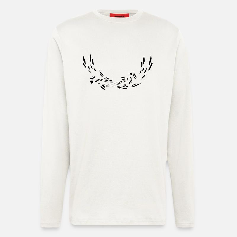 Abstraktes Muster - Langarmshirt - made by SPREAD  - OFF WHITE