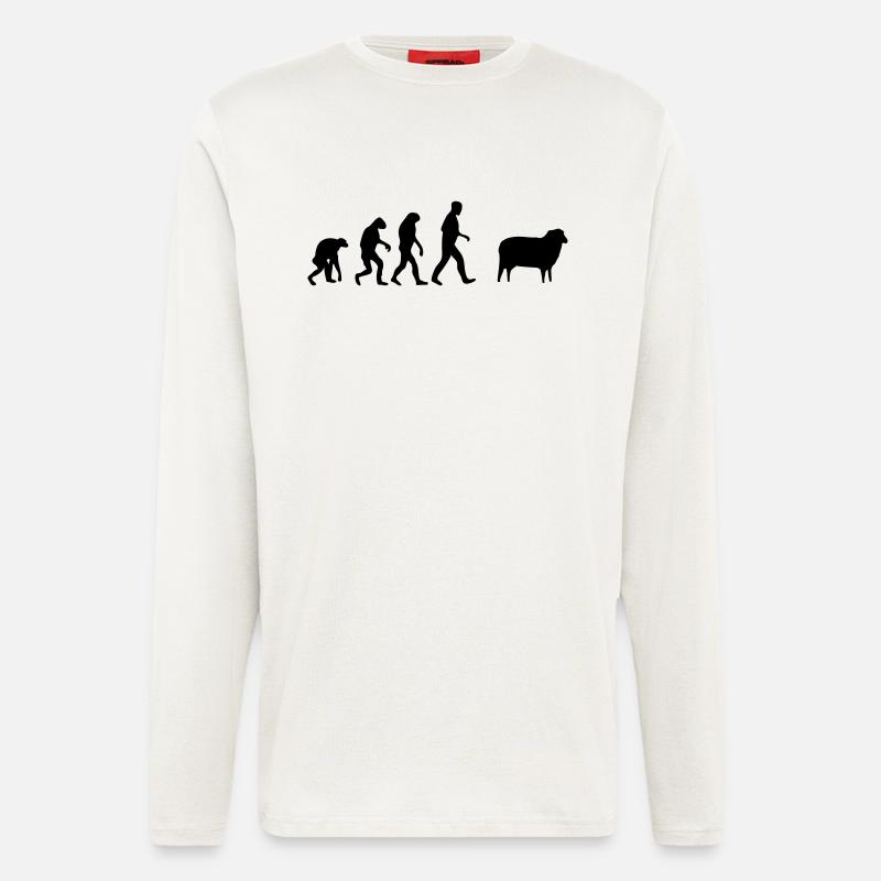 mouton evolution - Manches longues bio décontracté fabriqué en UE - OFF WHITE