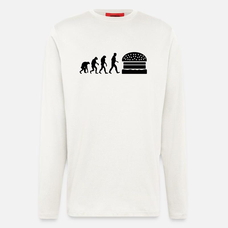 burger evolution - Langarmshirt - made by SPREAD  - OFF WHITE