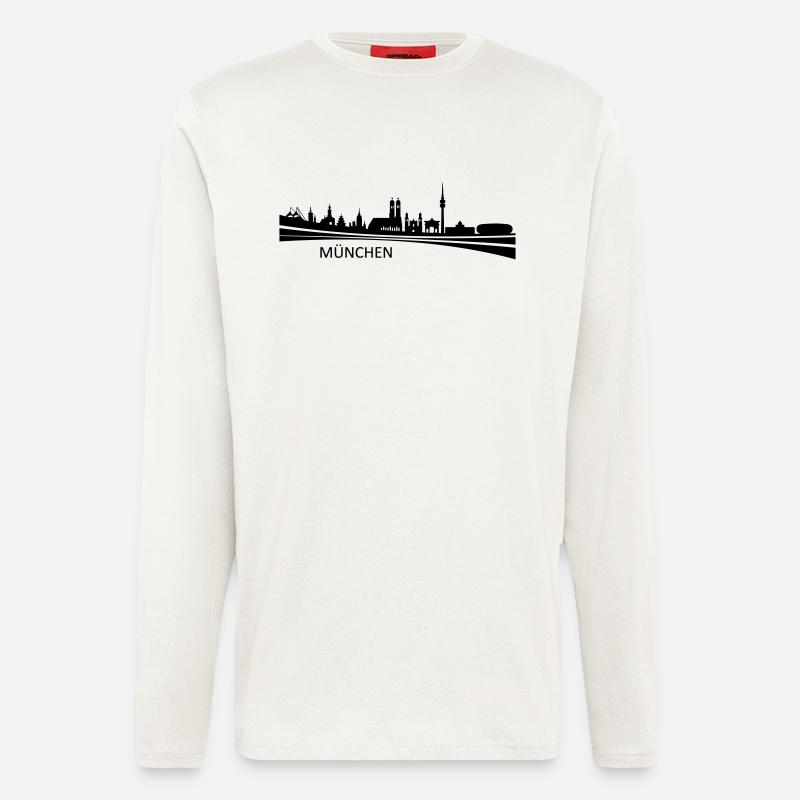 Skyline - München - Langarmshirt - made by SPREAD  - OFF WHITE