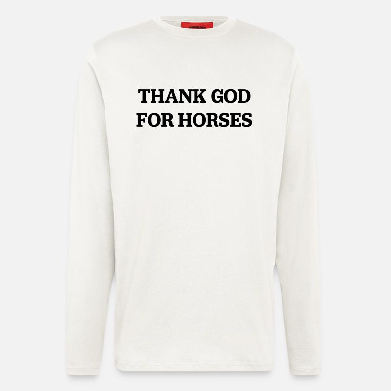 Pferde - Langarmshirt - made by SPREAD  - OFF WHITE