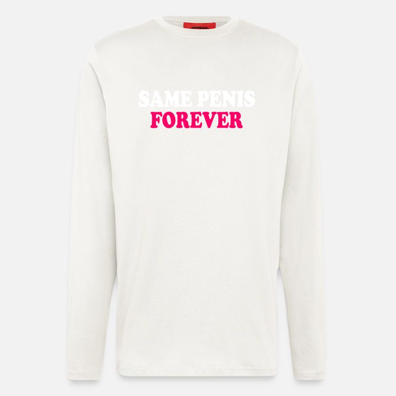 Same penis forever - Manches longues bio décontracté fabriqué en UE - OFF WHITE