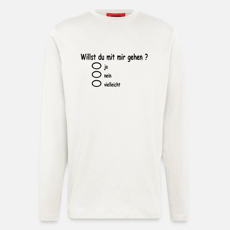 willst_du_mir_gehen - Langarmshirt - made by SPREAD  - OFF WHITE