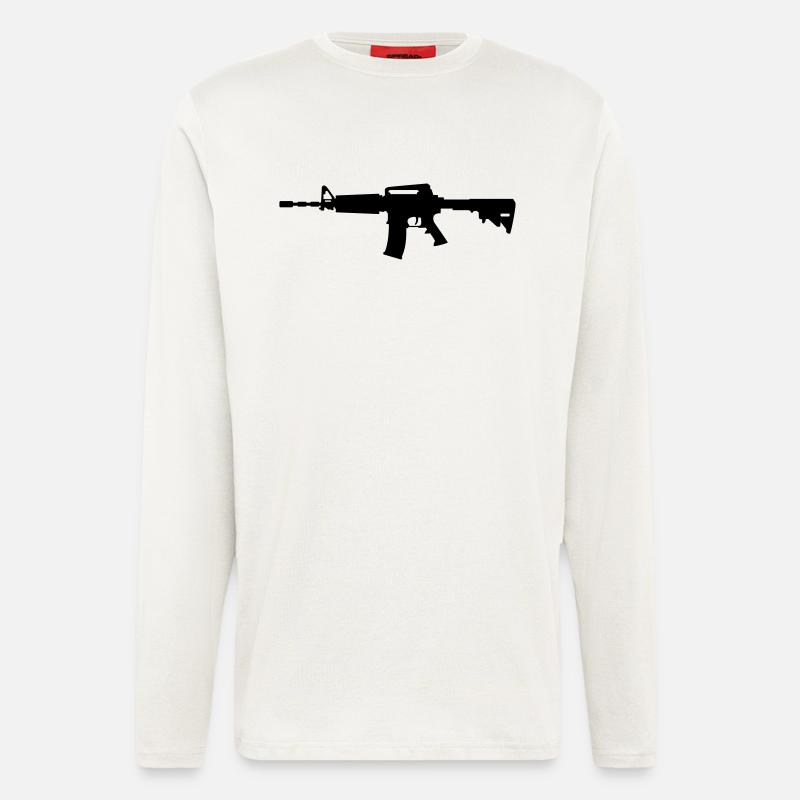 Rifle M-16 - Langarmshirt - made by SPREAD  - OFF WHITE