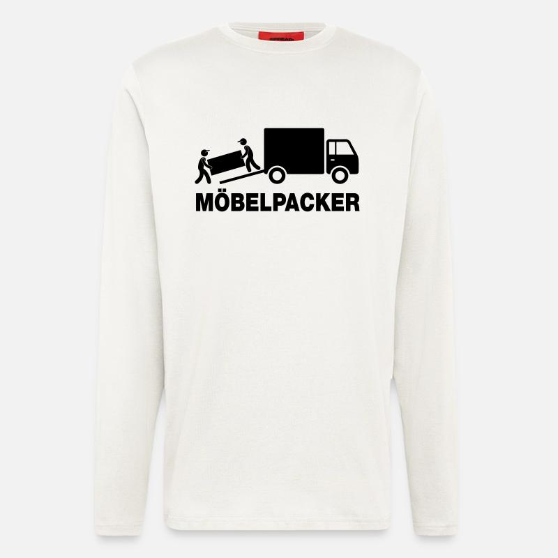 Möbelpacker_v1 - Langarmshirt - made by SPREAD  - OFF WHITE