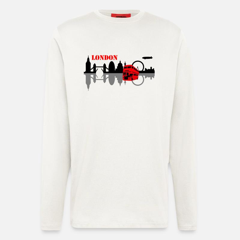 london skyline - Longsleeve - made by SPREAD  - OFF WHITE