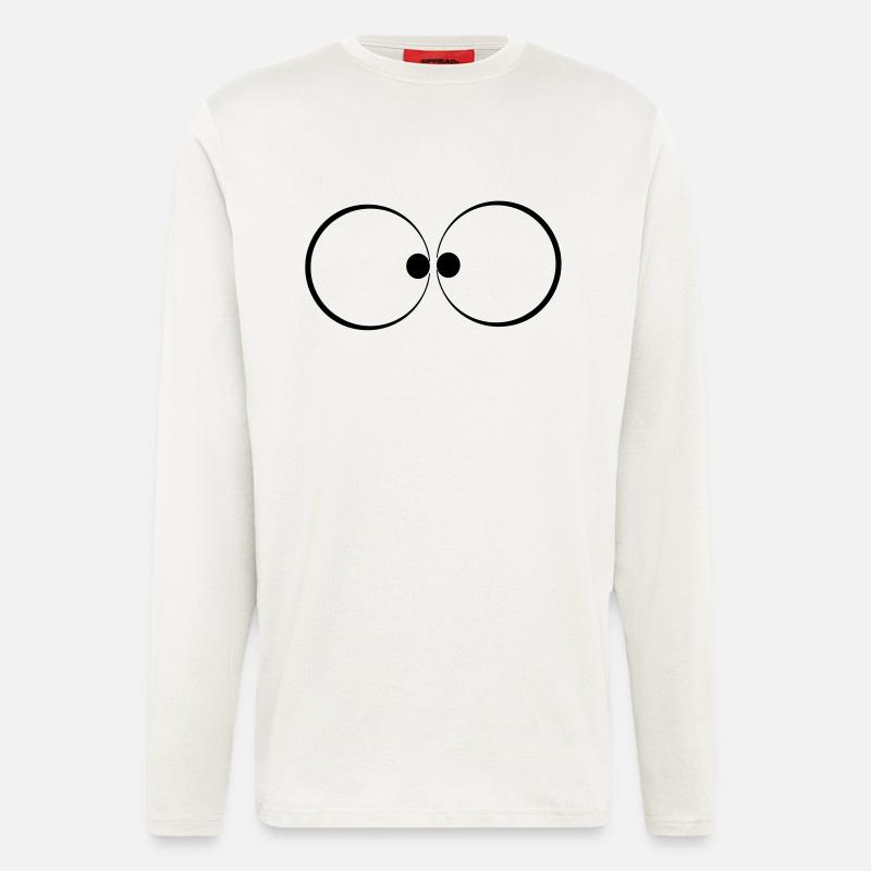Comic Augen - Langarmshirt - made by SPREAD  - OFF WHITE