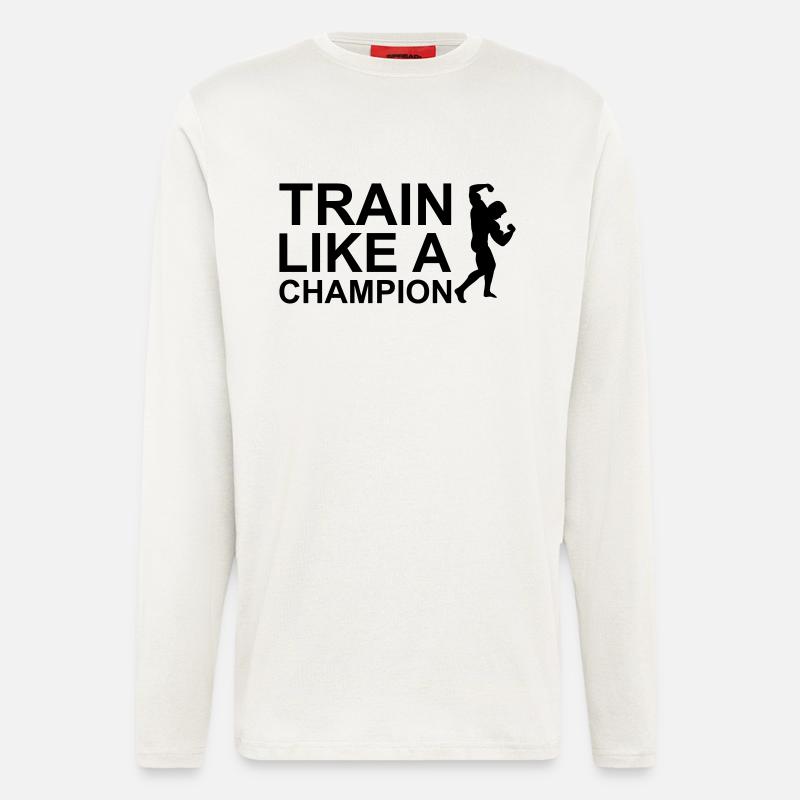 Train like a Champion 2 - Langarmshirt - made by SPREAD - OFF WHITE