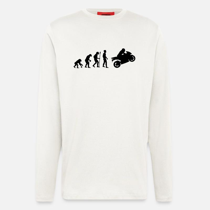 evolution_biker__f1 - Longsleeve - made by SPREAD  - OFF WHITE