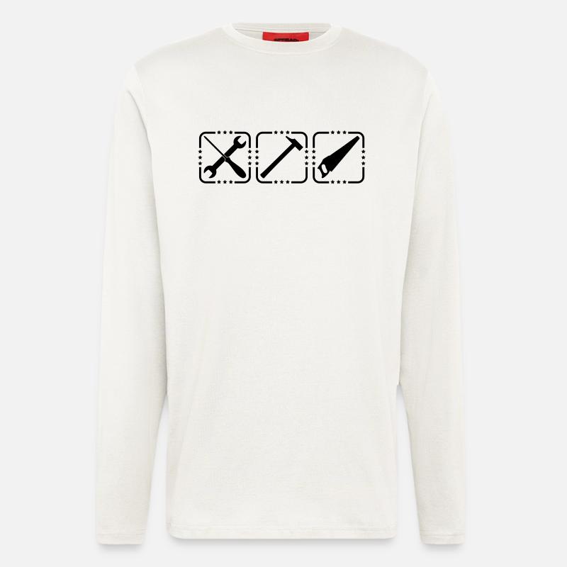 Craftsman Tools Logo Design - Langarmshirt - made by SPREAD  - OFF WHITE