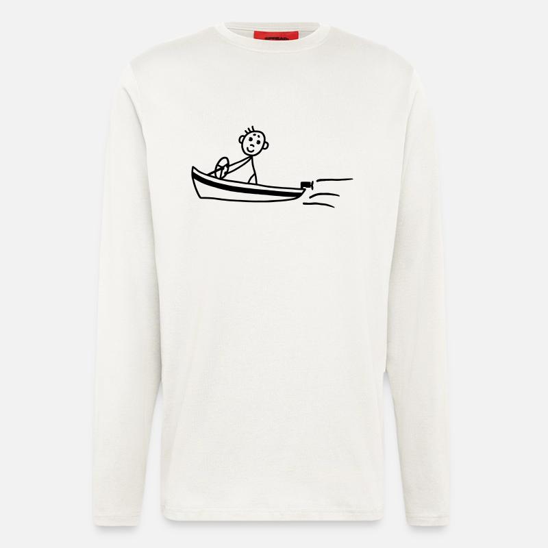 Motorboot - Boot - Langarmshirt - made by SPREAD  - OFF WHITE