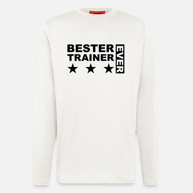 Bester Trainer - Langarmshirt - made by SPREAD  - OFF WHITE