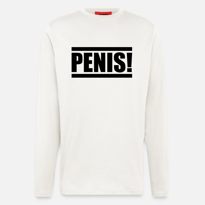 penis design - Langarmshirt - made by SPREAD  - OFF WHITE