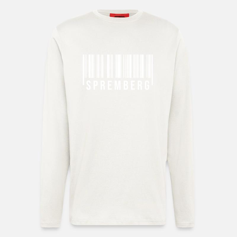 Spremberg Strichcode1 - Langarmshirt - made by SPREAD  - OFF WHITE