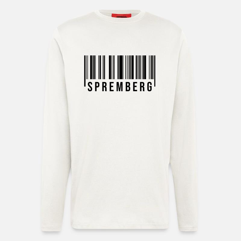 Spremberg Strichcode - Langarmshirt - made by SPREAD  - OFF WHITE