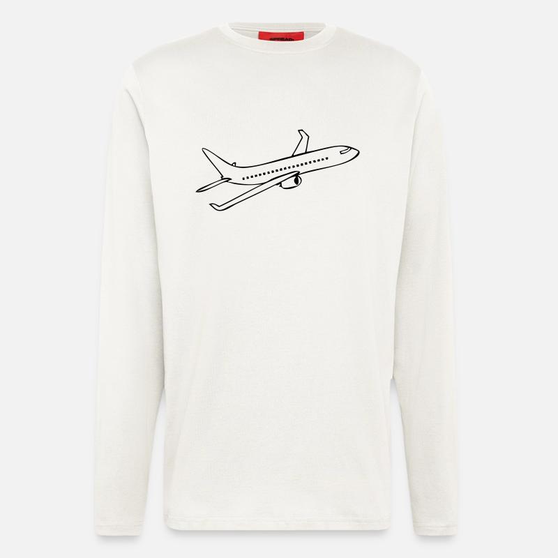 Flugzeug - Langarmshirt - made by SPREAD  - OFF WHITE