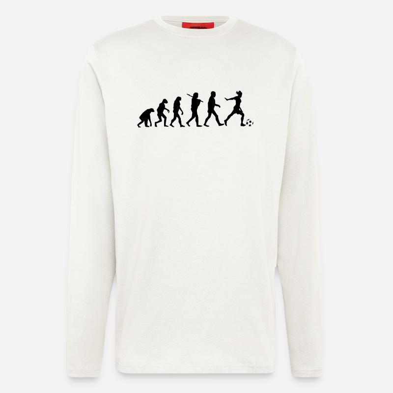 Evolution Fußball - Langarmshirt - made by SPREAD  - OFF WHITE
