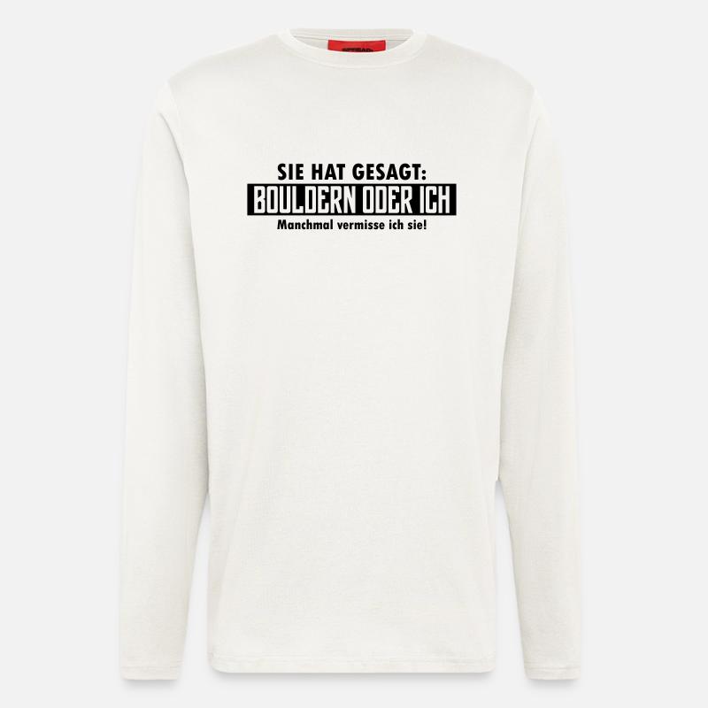bouldern oder ich - Langarmshirt - made by SPREAD  - OFF WHITE