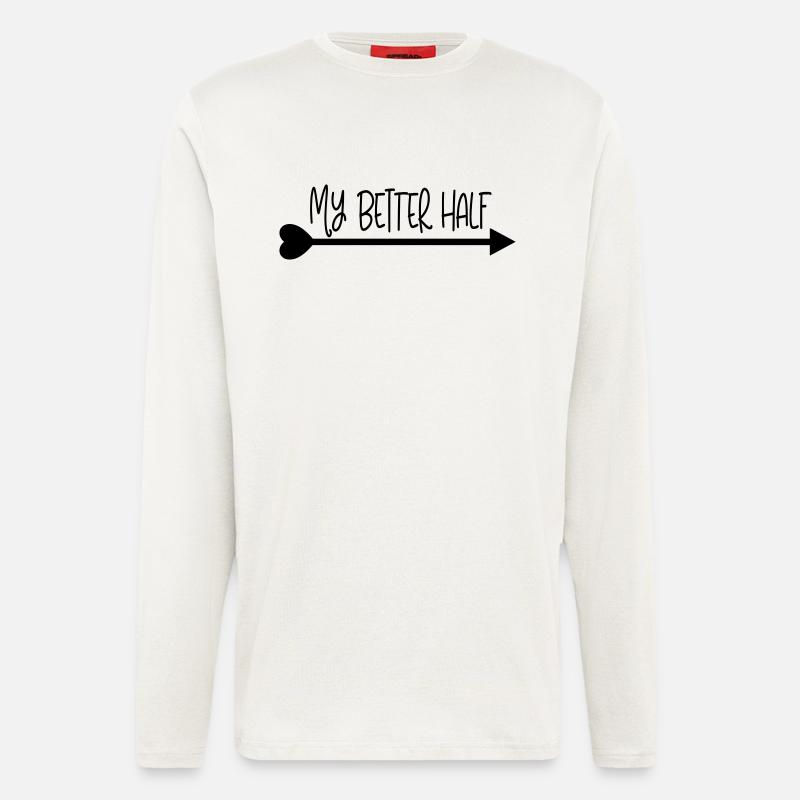 my_better_half__right - Langarmshirt - made by SPREAD  - OFF WHITE
