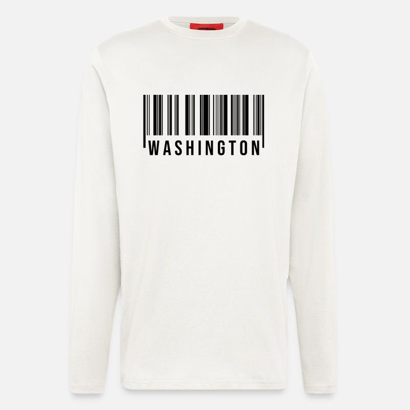 Washington Strichcode - Langarmshirt - made by SPREAD  - OFF WHITE