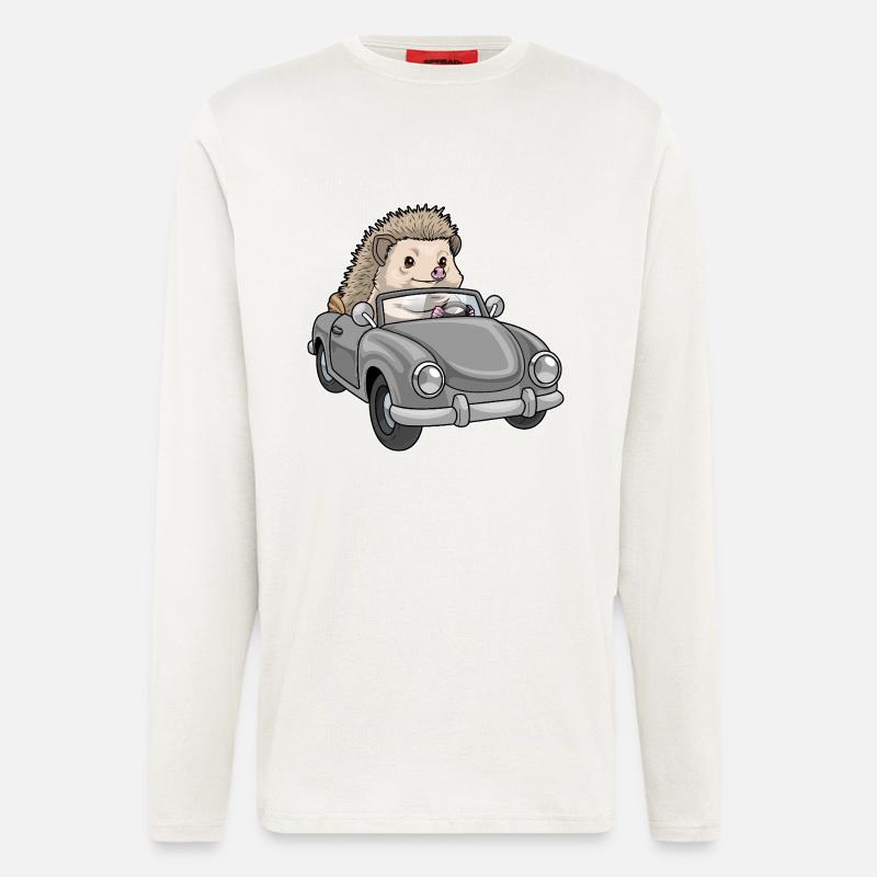 Igel Auto - Langarmshirt - made by SPREAD  - OFF WHITE