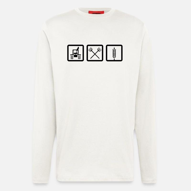 Bauernhof - Langarmshirt - made by SPREAD  - OFF WHITE