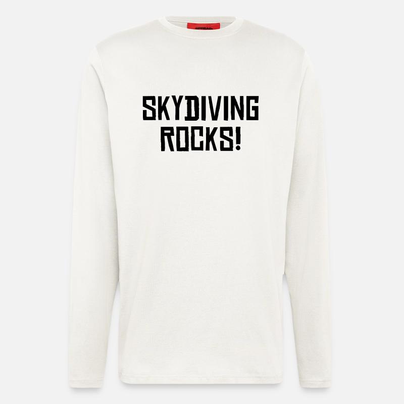 skydiving rocks - Langarmshirt - made by SPREAD  - OFF WHITE