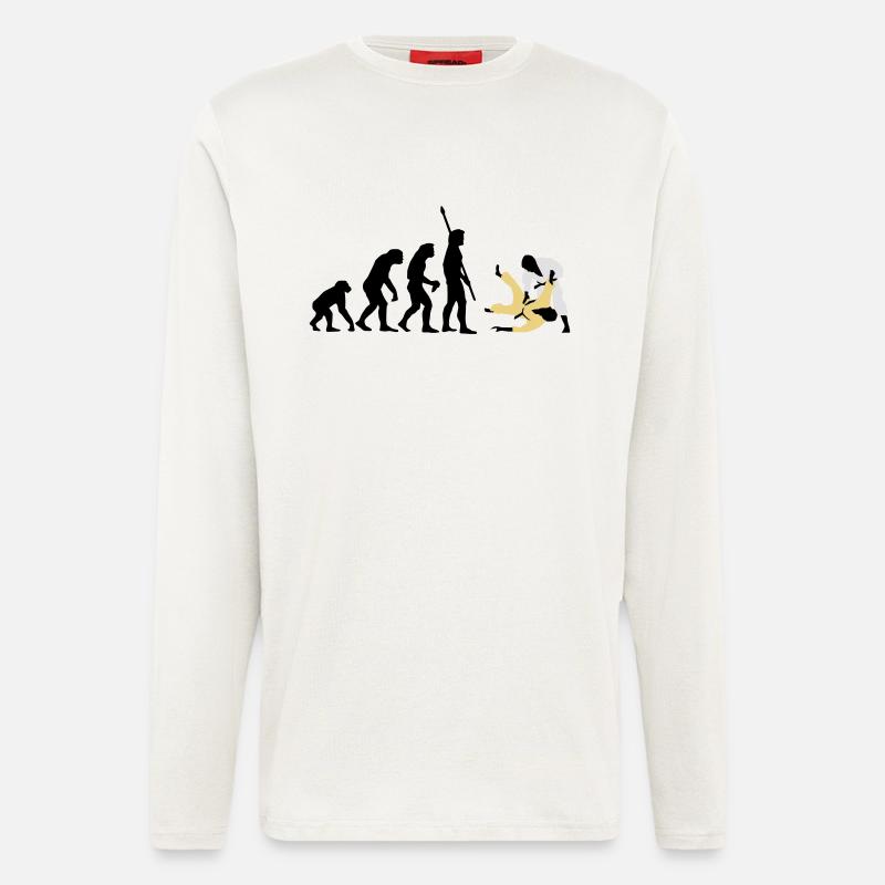 evolution_judo_a_3c - Langarmshirt - made by SPREAD  - OFF WHITE