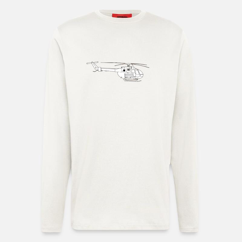 Bo105 Seite - Langarmshirt - made by SPREAD  - OFF WHITE