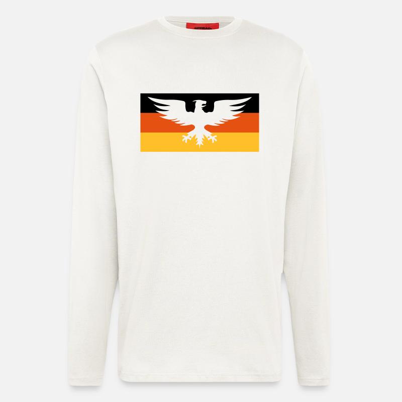 Flagge Deutschland mit Adler - Langarmshirt - made by SPREAD  - OFF WHITE
