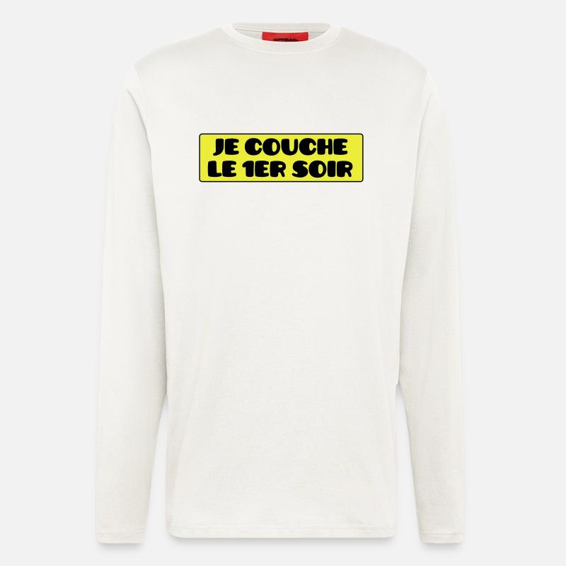 Je Couche le 1er Soir - Langarmshirt - made by SPREAD - OFF WHITE