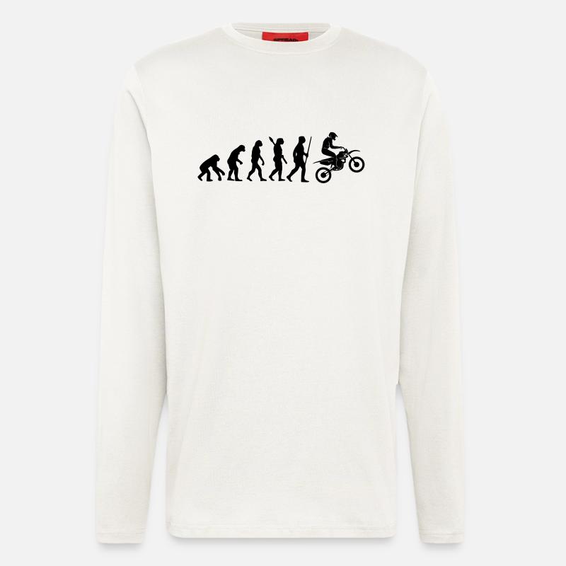 MOTORCYCLE EVOLUTION - Longsleeve - made by SPREAD  - OFF WHITE
