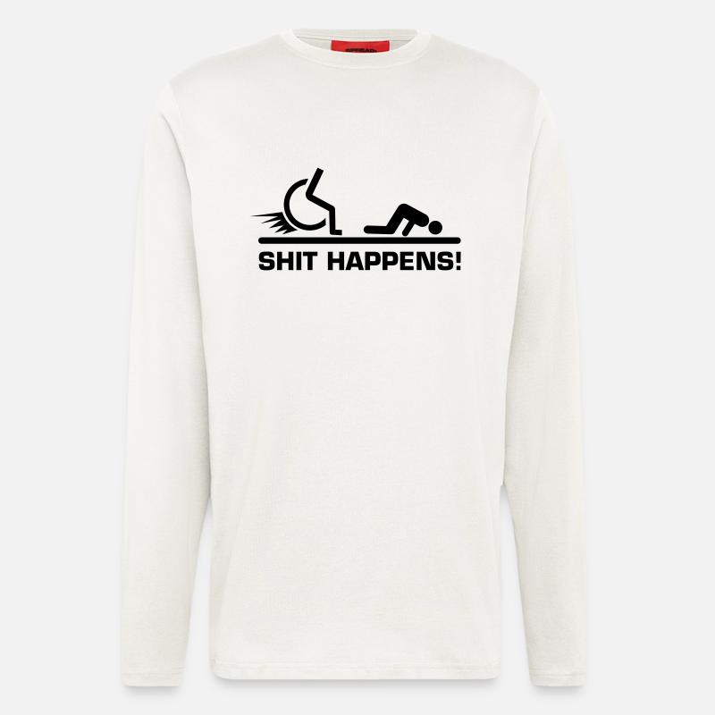 shit_happens_rollstuhl - Longsleeve - made by SPREAD  - OFF WHITE