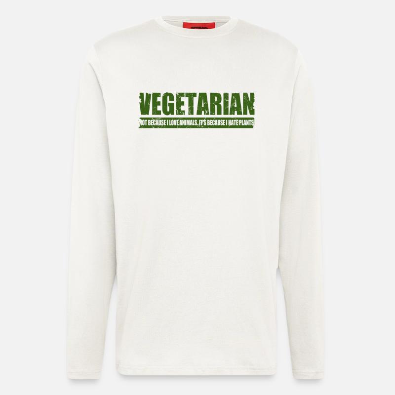 Vegetarian - Langarmshirt - made by SPREAD - OFF WHITE