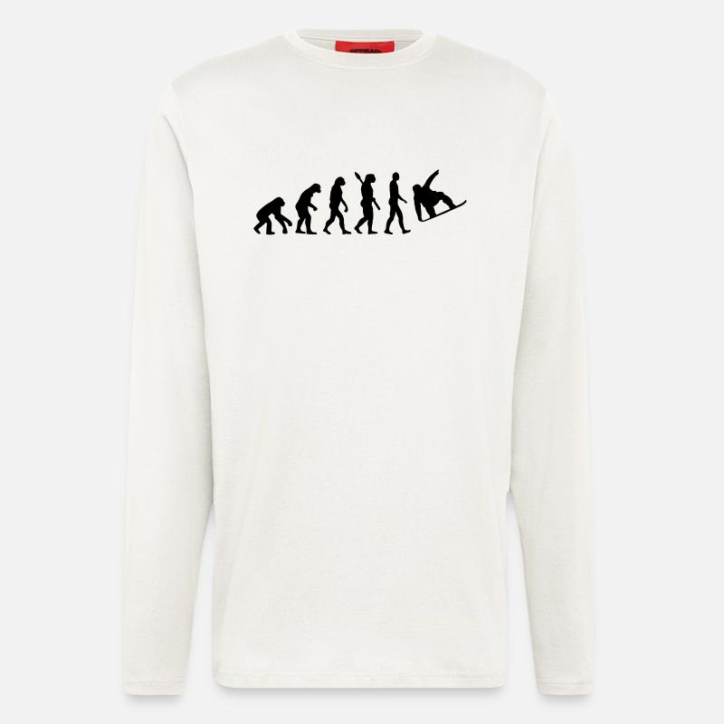 Evolution Snowboard - Langarmshirt - made by SPREAD  - OFF WHITE