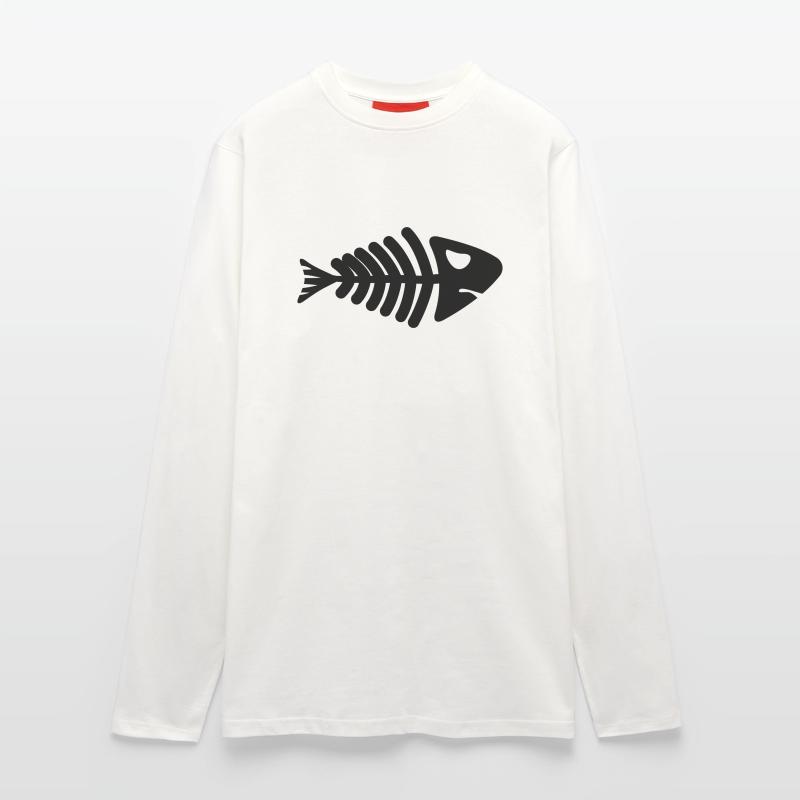 fish skeleton bone tail Langarmshirt - made by SPREAD 