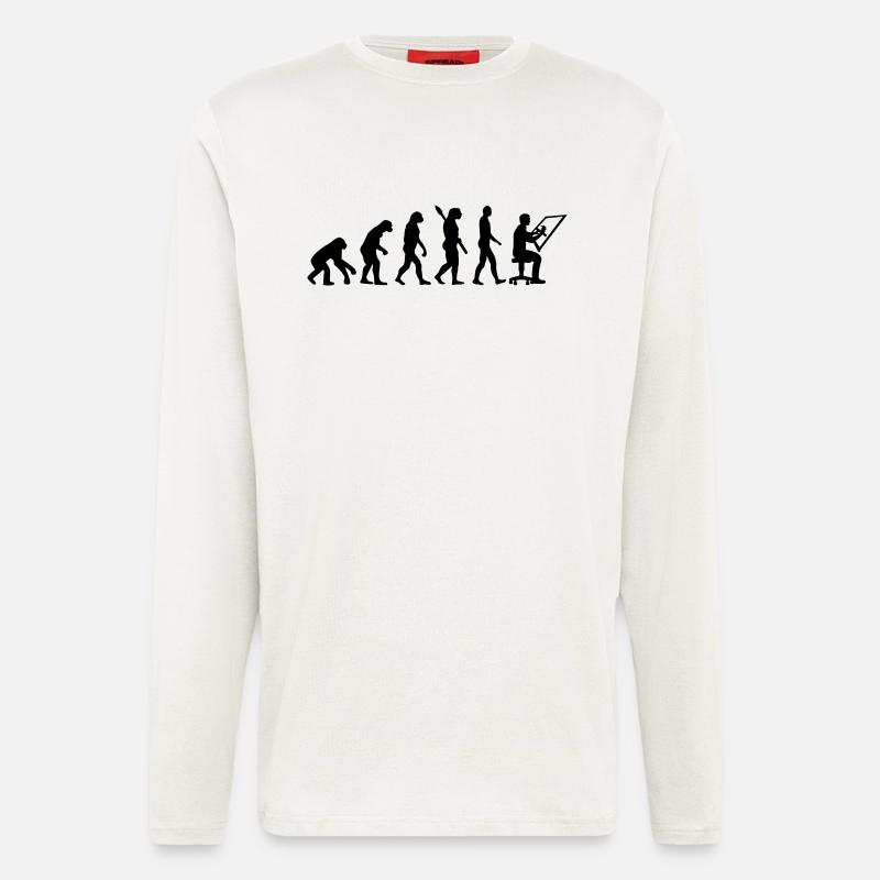 Bauzeichner - Langarmshirt - made by SPREAD  - OFF WHITE