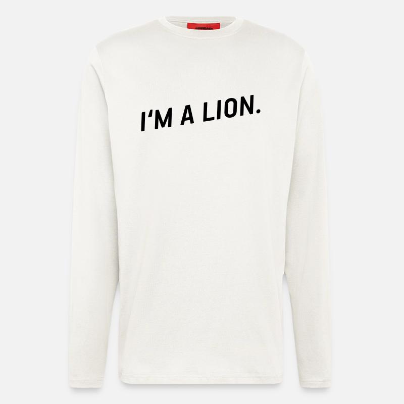 I’m a lion ! - Manches longues bio décontracté fabriqué en UE - OFF WHITE