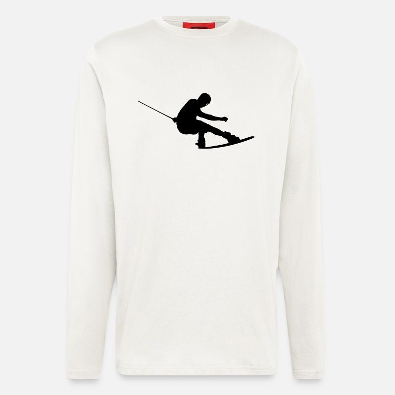 wakeboarder_10 - Langarmshirt - made by SPREAD  - OFF WHITE