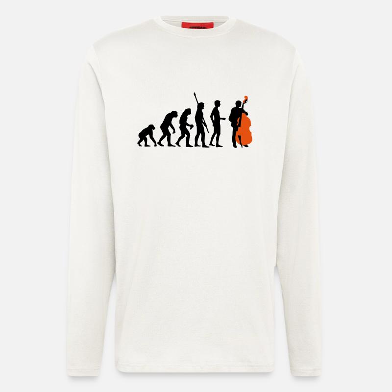 evolution_bass_2c - Longsleeve - made by SPREAD  - OFF WHITE