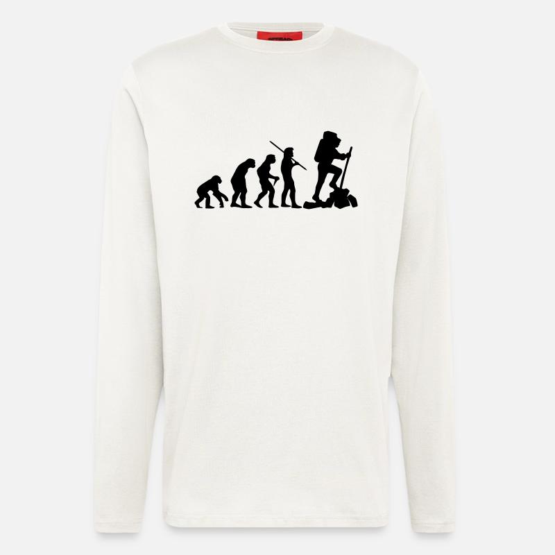 Evolution mountaineers / hikers - Longsleeve - made by SPREAD  - OFF WHITE
