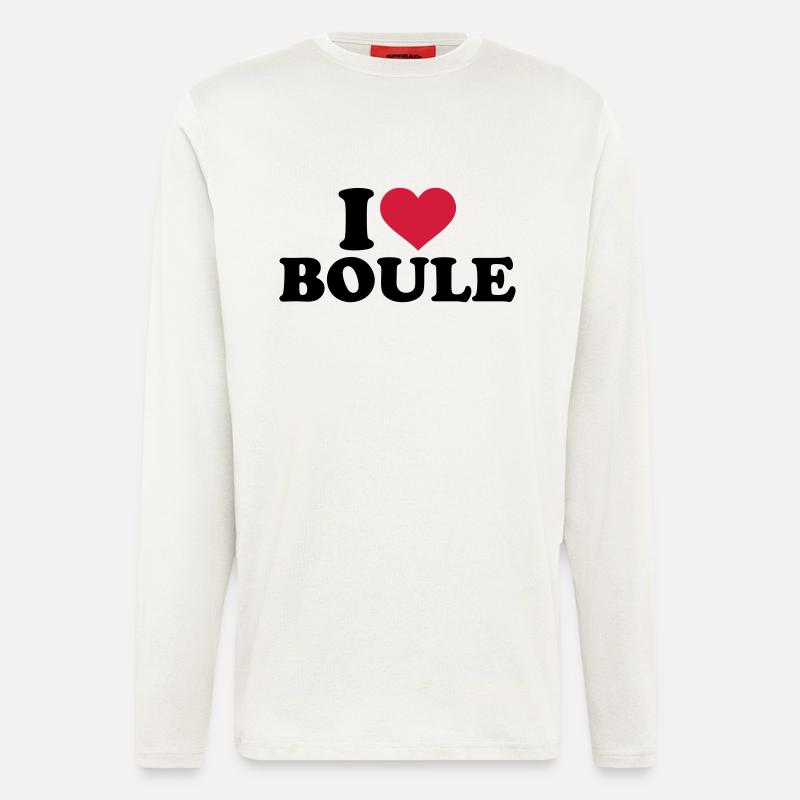 I love Boule - Langarmshirt - made by SPREAD  - OFF WHITE