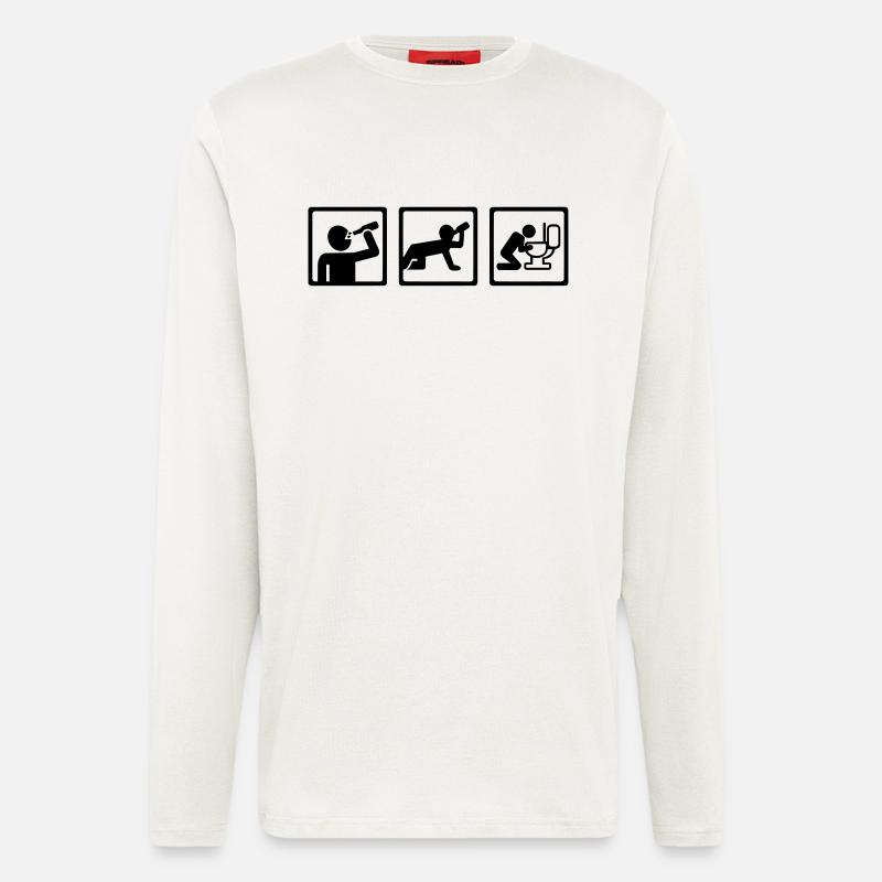 Alkohol - Langarmshirt - made by SPREAD  - OFF WHITE
