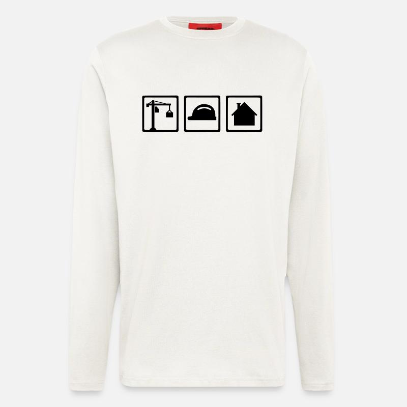 Bauarbeiter - Langarmshirt - made by SPREAD  - OFF WHITE