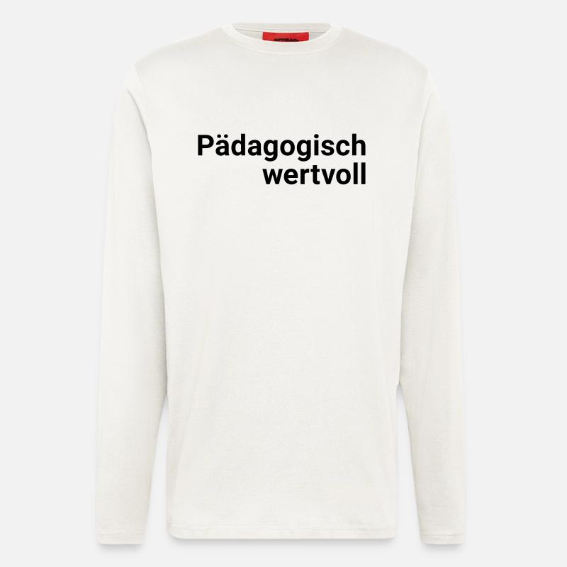 Pädagogisch wertvoll - Langarmshirt - made by SPREAD  - OFF WHITE