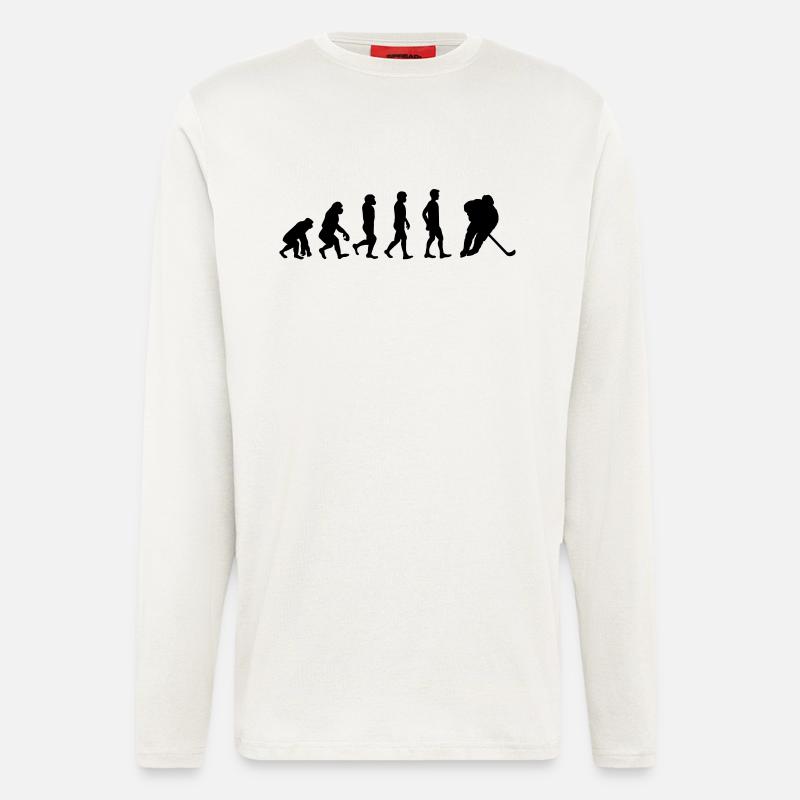Evolution Eishockey - Langarmshirt - made by SPREAD  - OFF WHITE